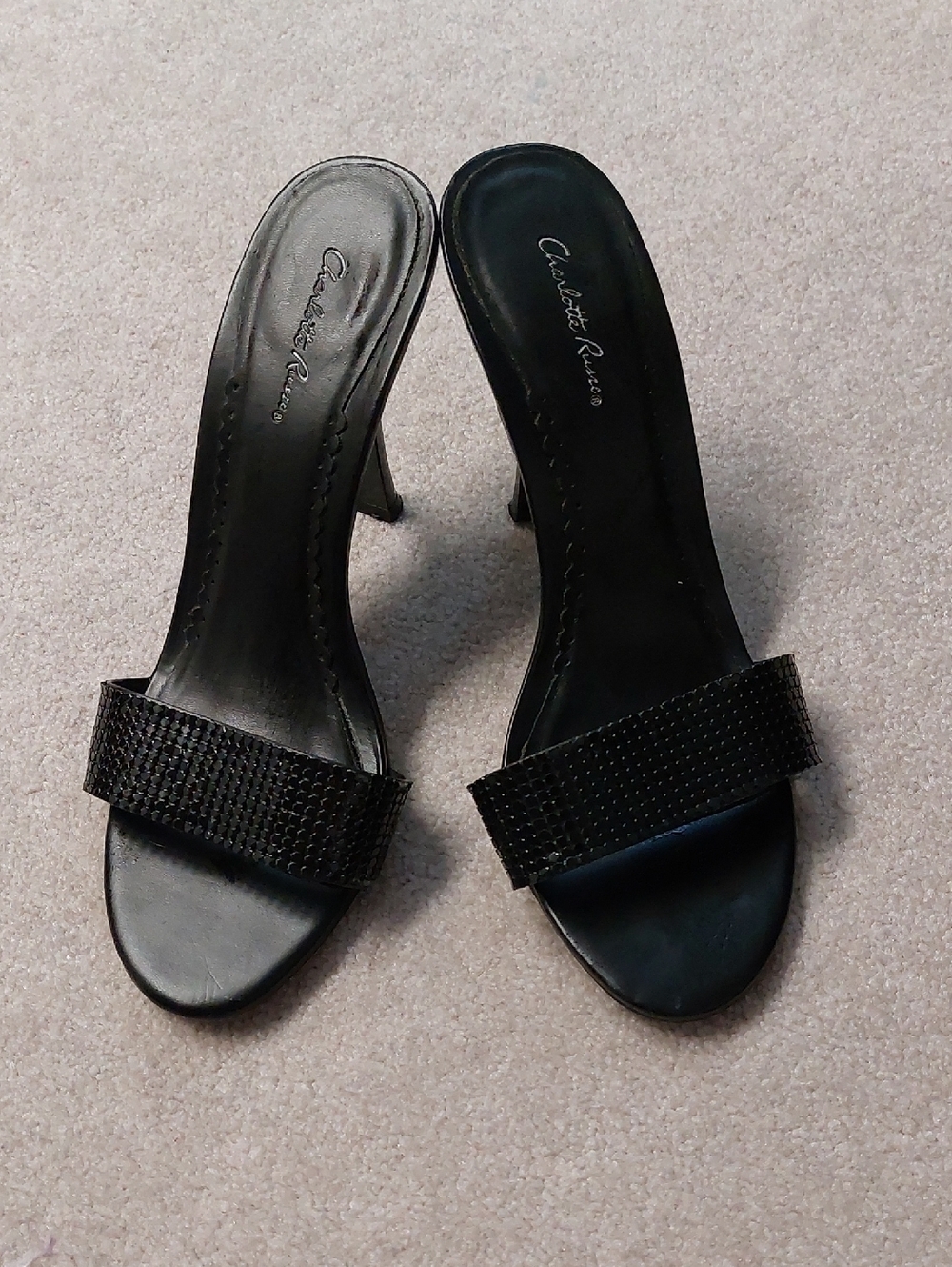 Charles Russ Beaded Slide Heels